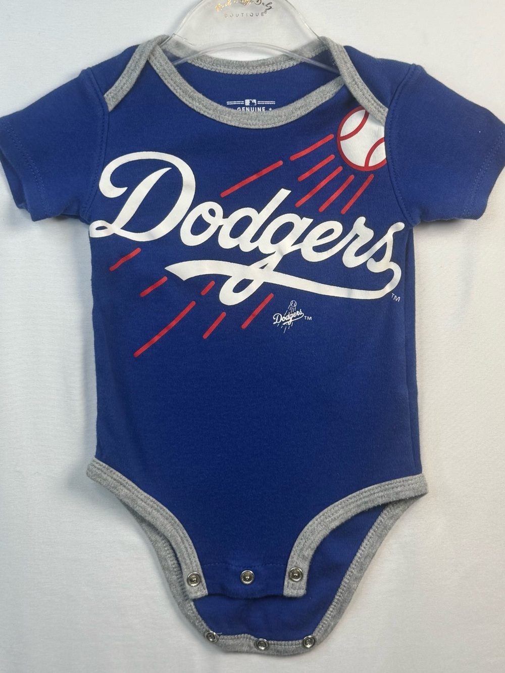 Los Angeles Dodgers Blue Baby One-Piece Bodysuit
